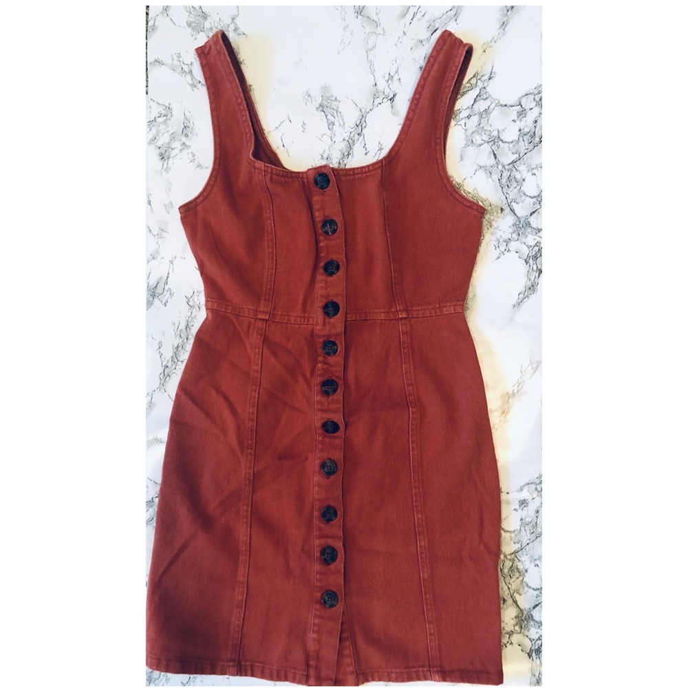 Salmon Button Down Dress